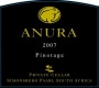 Anura Vineyards Private Cellar Pinotage 2007 Front Label