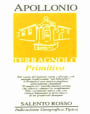 Appollonio Casa Vinicola Salento Terragnolo Primitivo Rosso 2010 Front Label
