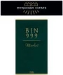 Wyndham Bin 999 Merlot 1999 Front Label
