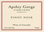 Apsley Gorge Vineyard Pinot Noir 2009 Front Label