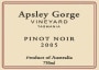 Apsley Gorge Vineyard Pinot Noir 2005 Front Label