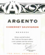 Argento Cabernet Sauvignon 2010 Front Label
