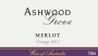 Ashwood Grove Wines Merlot 2000 Front Label