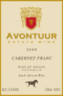 Avontuur Estate Cabernet Franc 2008 Front Label