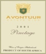 Avontuur Estate Stellenbosch Pinotage 2001 Front Label