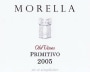 Az. Ag. Morella Old Vines Primitivo 2005 Front Label