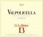 Azienda Agrecola Ca' la Bionda Valpolicella Classico 2013 Front Label