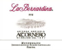 Azienda Agricola Accornero Monferrato La Bernardina Freisa 2015 Front Label