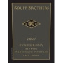 Krupp Brothers Estates Stagecoach Vineyard Synchrony Red 2007 Front Label