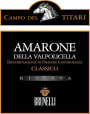 Azienda Agricola Brunelli Amarone della Valpolicella Classico Campo del Titari Riserva 2007 Front Label