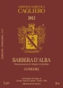 Azienda Agricola Cagliero Barbera d'Alba Superiore 2012 Front Label