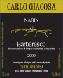 Carlo Giacosa Barbaresco Narin 2009 Front Label