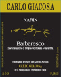 Carlo Giacosa Barbaresco Narin 2010 Front Label