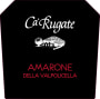 Ca' Rugate Amarone della Valpolicella 2012 Front Label