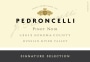 Pedroncelli Signature Selection Pinot Noir 2012 Front Label