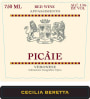 Azienda Agricola Cecilia Beretta Picaie Rosso 2010 Front Label