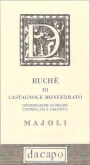 Azienda Agricola Dacapo Majoli Ruche di Castagnole Monferrato 2012 Front Label