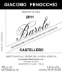 Giacomo Fenocchio Barolo Castellero 2011 Front Label