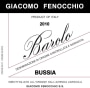 Giacomo Fenocchio Barolo Bussia 2010 Front Label