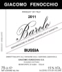 Giacomo Fenocchio Barolo Bussia 2011 Front Label
