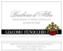 Giacomo Fenocchio Barbera d'Alba Superiore 2013 Front Label