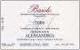 Gianfranco Alessandria Barolo 2000 Front Label