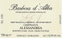 Gianfranco Alessandria Barbera d'Alba 2012 Front Label