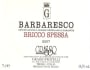 Grasso Fratelli Barbaresco Bricco Spessa 2007 Front Label
