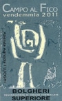 Azienda Agricola I Luoghi Bolgheri Campo al Fico Superiore 2011 Front Label