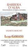 Luigi Giordano Barbera d'Alba Vigneto Buschet 2013 Front Label