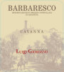 Luigi Giordano Barbaresco Cavana 2012 Front Label