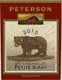 Peterson Petite Sirah 2010 Front Label