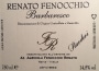 Renato Fenocchio Barbaresco Starderi 2011 Front Label
