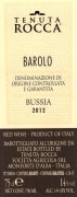 Azienda Agricola Tenuta Rocca Bussia 2012 Front Label
