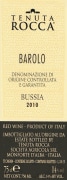 Azienda Agricola Tenuta Rocca Bussia 2010 Front Label