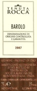 Azienda Agricola Tenuta Rocca Barolo 2007 Front Label
