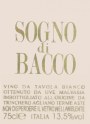 Azienda Agricola Trinchero Vino da Tavola Sogno di Bacco Bianco Malvasia 2014 Front Label