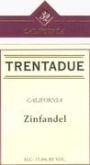Trentadue Zinfandel 1995 Front Label