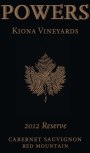 Powers Kiona Vineyard Reserve Cabernet Sauvignon 2012 Front Label
