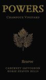 Powers Champoux Vineyard Reserve Cabernet Sauvignon 2012 Front Label