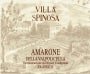 Azienda Agricola Villa Spinosa Amarone della Valpolicella Classico 2000 Front Label