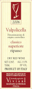 Azienda Agricola Viviani Valpolicella Classico Superiore Ripasso 2006 Front Label