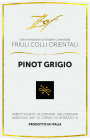 Azienda Agricola Zof Colli Orientali del Friuli Pinot Grigio 2014 Front Label