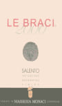 Azienda Monaci Salento Le Braci Negroamaro 2000 Front Label