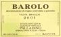 Palladino Barolo Vigna Broglio 2001 Front Label