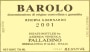 Palladino Riserva S.Bernardo 2001 Front Label
