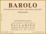 Palladino Barolo Parafada 2011 Front Label