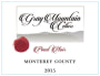 Gray Mountain Cellars  2015  Front Label