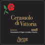 Azienda Vitivinicola Avide Cerasuolo di Vittoria Etichetta Nera 2008 Front Label