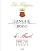 Azienda Vitivinicola Domenico Filippino Langhe 4 Amis Rosso 2012 Front Label